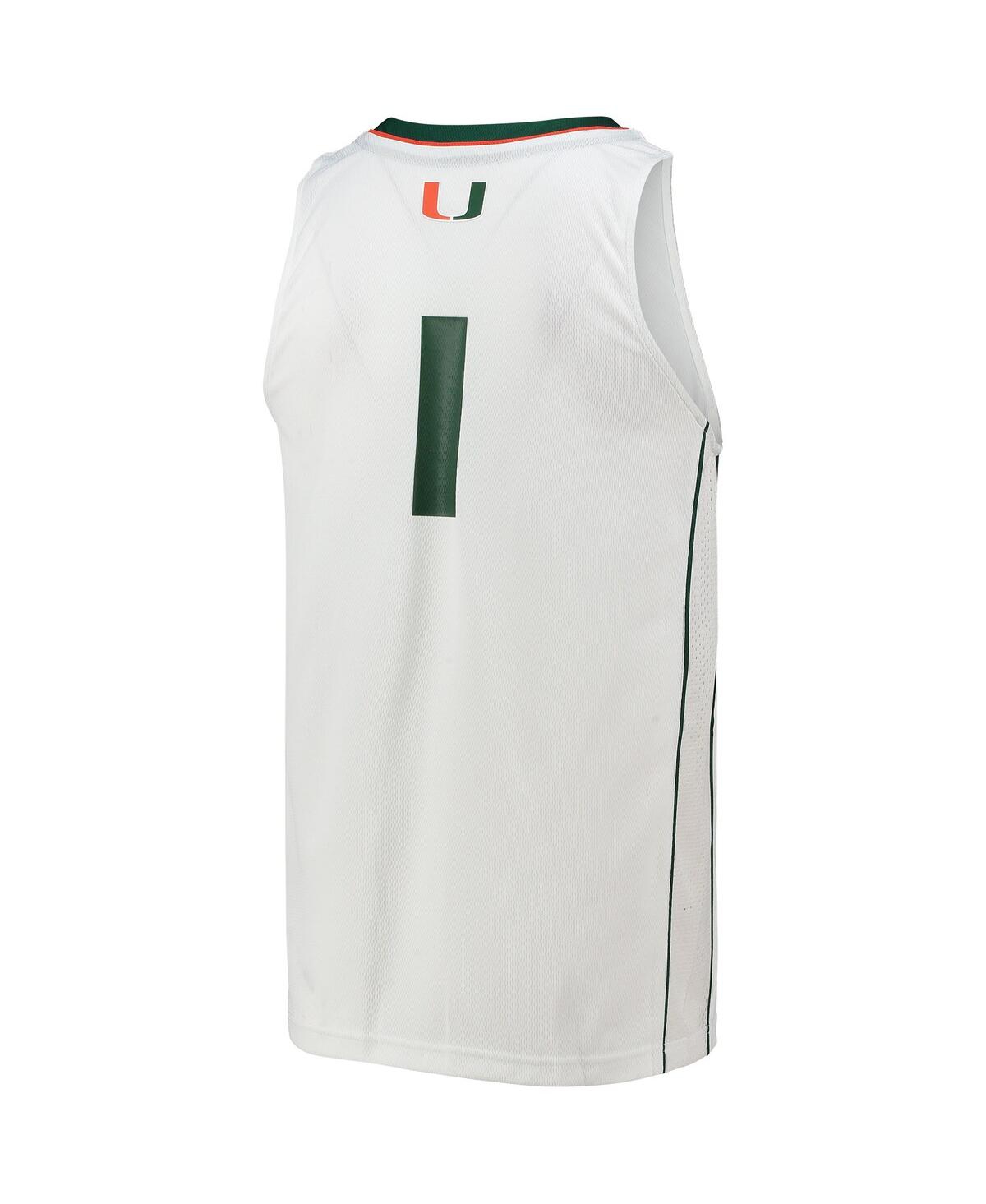 Men's Adidas White Miami Hurricanes Replica Baseball Jersey