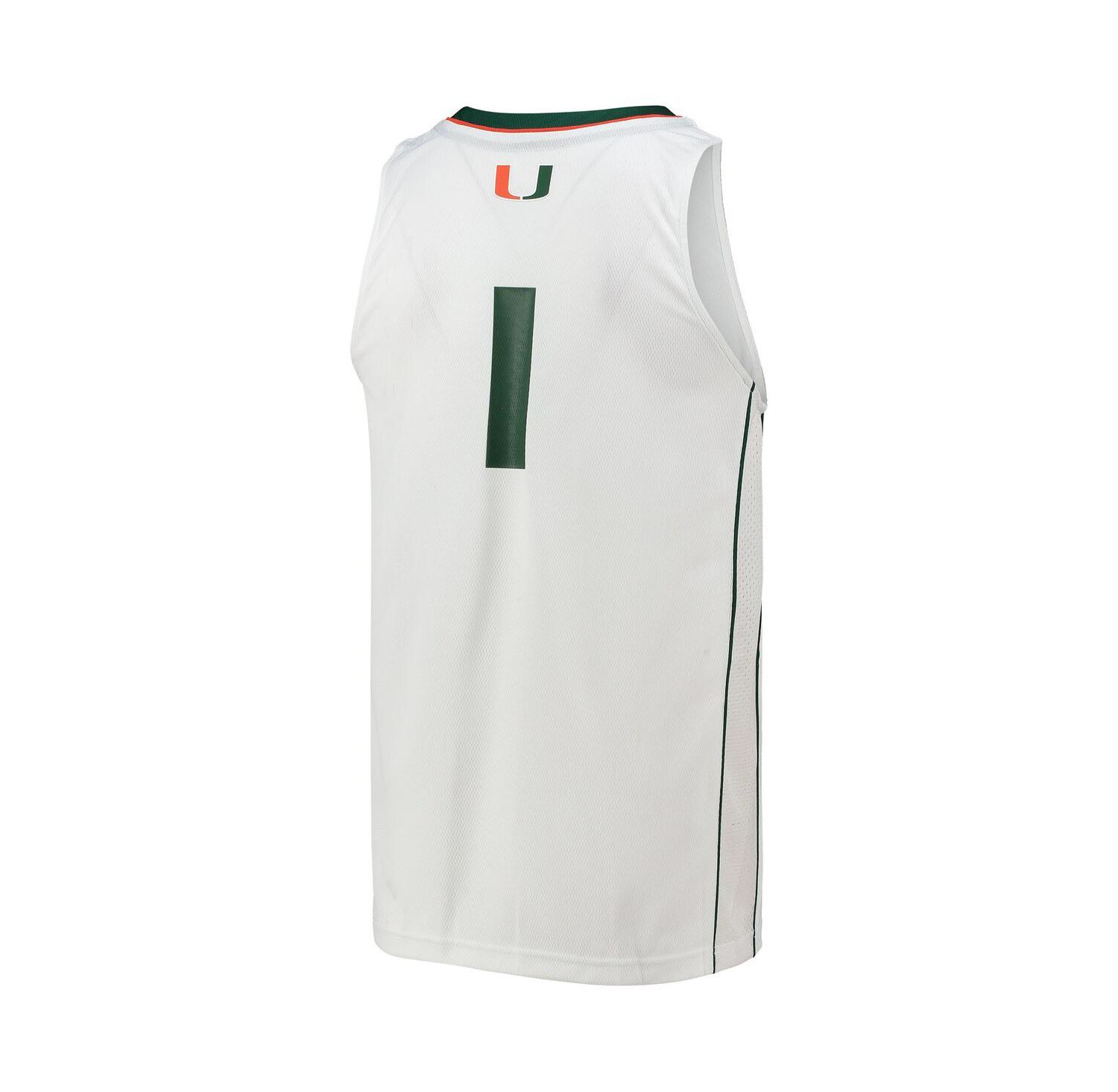 Men's Number 1 Miami Hurricanes Team Swingman Basketball Jersey