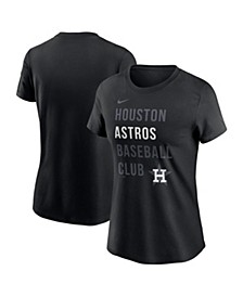 Women's Black Houston Astros Baseball Club T-shirt