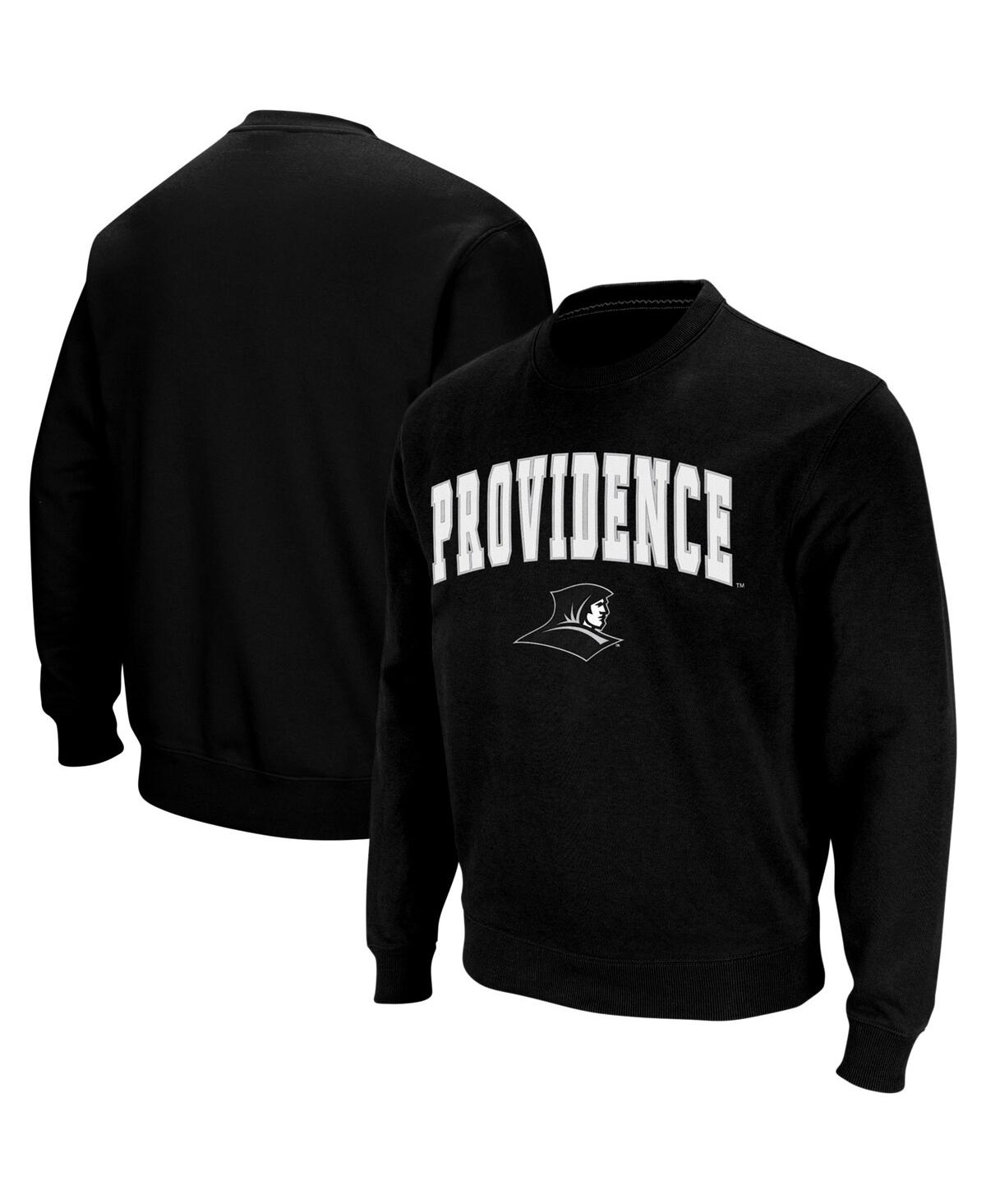 Shop Colosseum Men's  Black Providence Friars Arch And Logo Crew Neck Sweatshirt