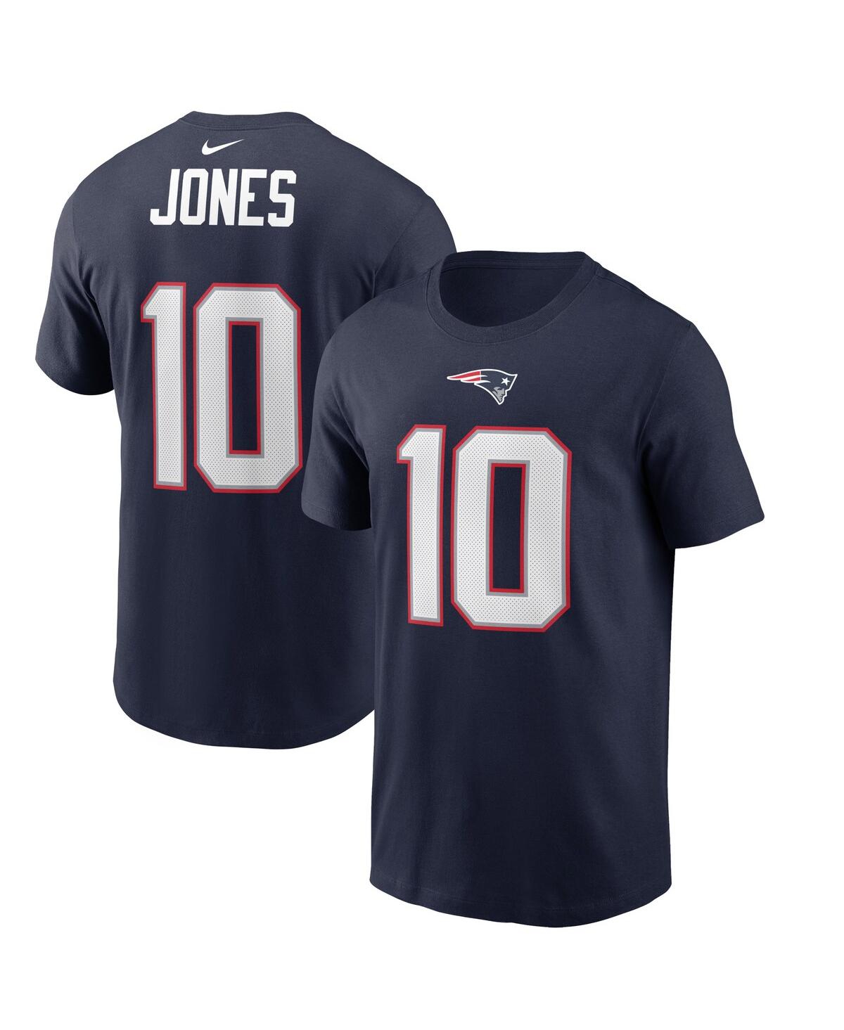 Men's Nike Mac JonesNew England Patriots 2021 Nfl Draft First Round Pick Player Name & Number T-shirt - Navy