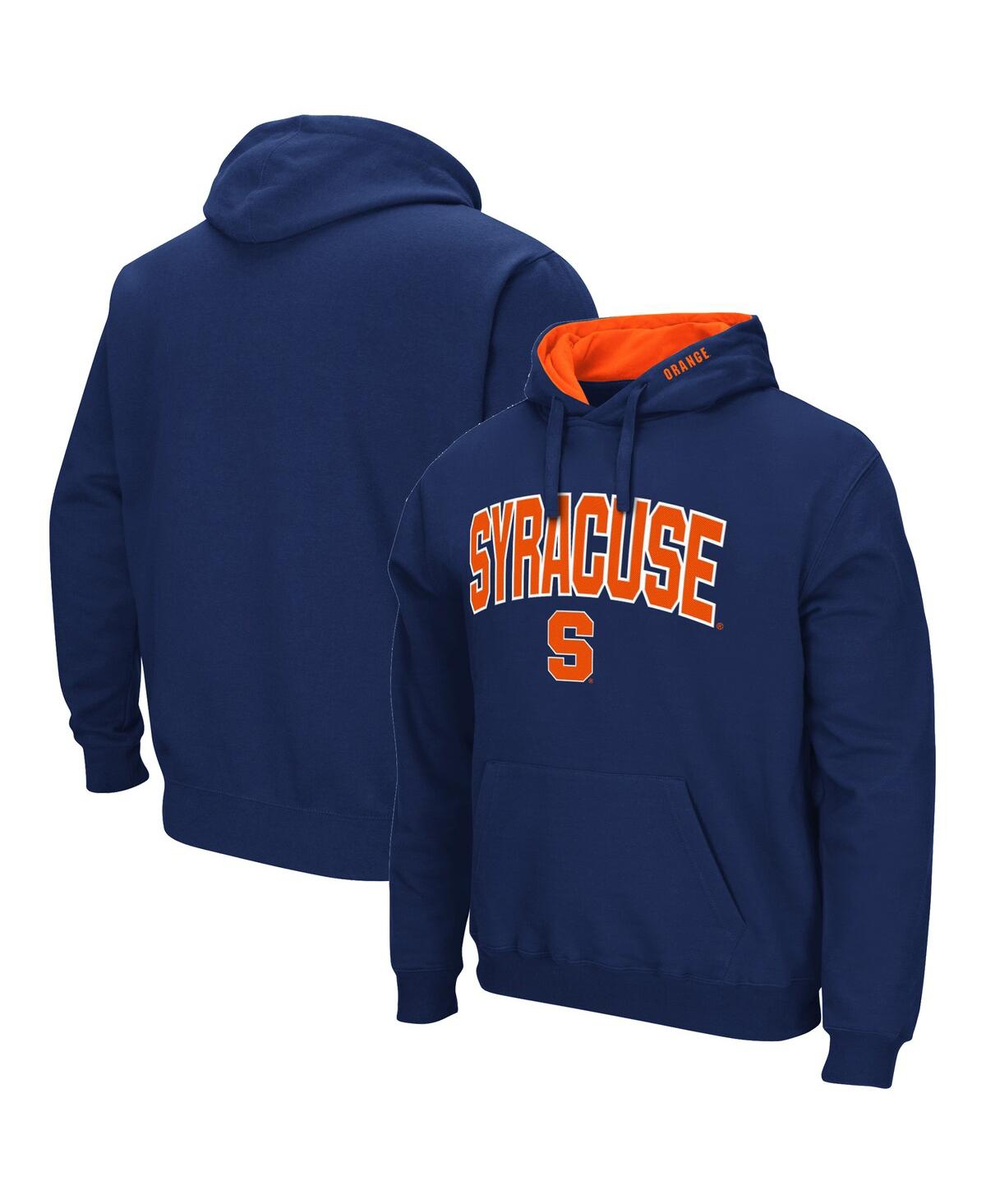 Colosseum Men's  Navy Syracuse Orange Arch And Logo 3.0 Pullover Hoodie In Navy