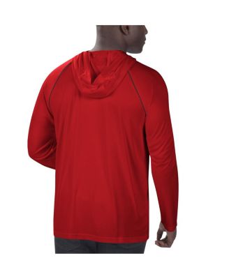 Men's Red Atlanta Falcons Raglan Long Sleeve Hoodie T-shirt