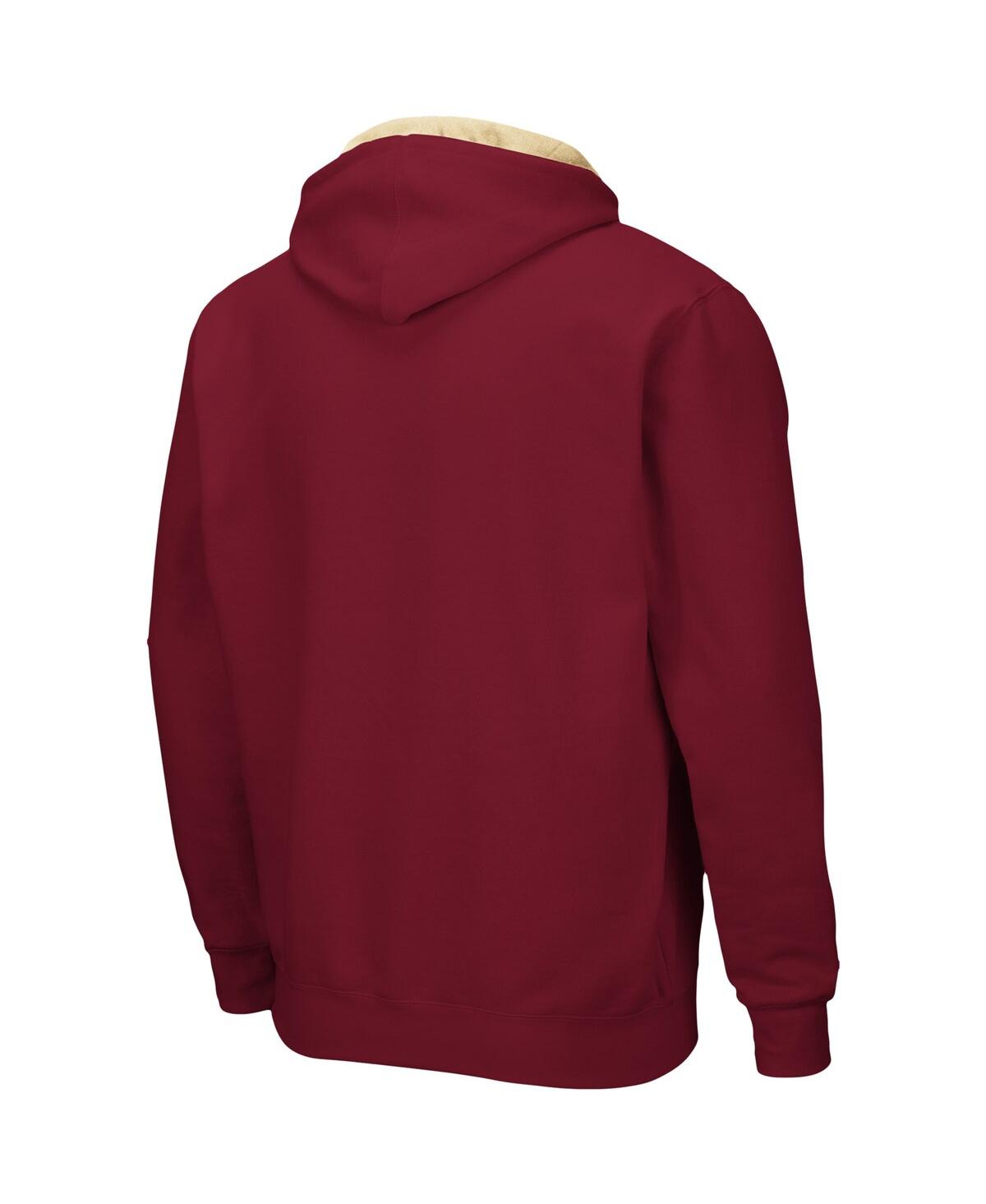 Colosseum Men's  Garnet Florida State Seminoles Arch And Logo 3.0 Full-zip Hoodie In Garnet