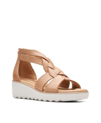 macy's clarks wedge sandals