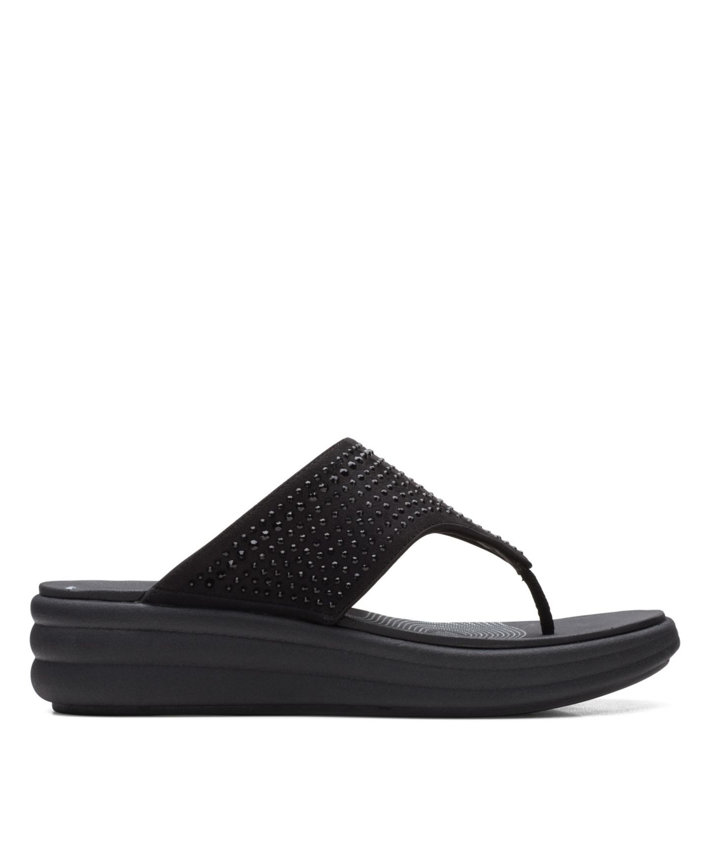 Женские сандалии Clarks Cloudstepper Drift Jaunt Wedge, цвет: Чёрный — фото 2