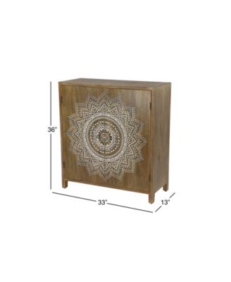 Wood Boho Style Cabinet