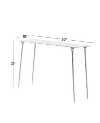 Aluminum Glam Console Table