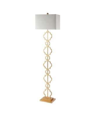 Selina Iron Ogee Trellis Modern LED Floor Lamp