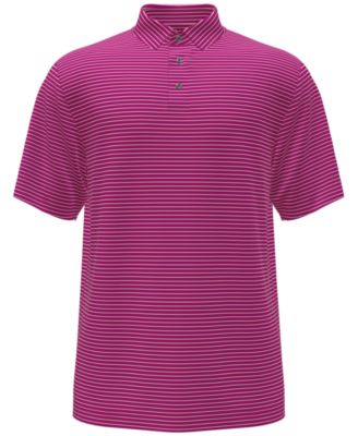 pga tour men's short sleeve feeder stripe golf polo shirt