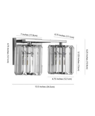 Coco Prism Vintage-like 2-Light Classic Glam LED Vanity Light