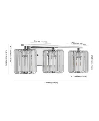 Coco Prism Vintage-like 3-Light Classic Glam LED Vanity Light