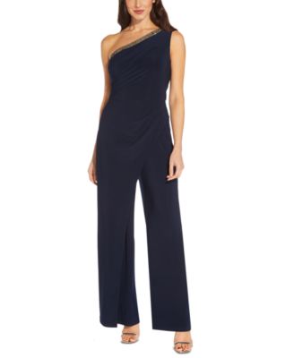 one shoulder formal jumpsuit