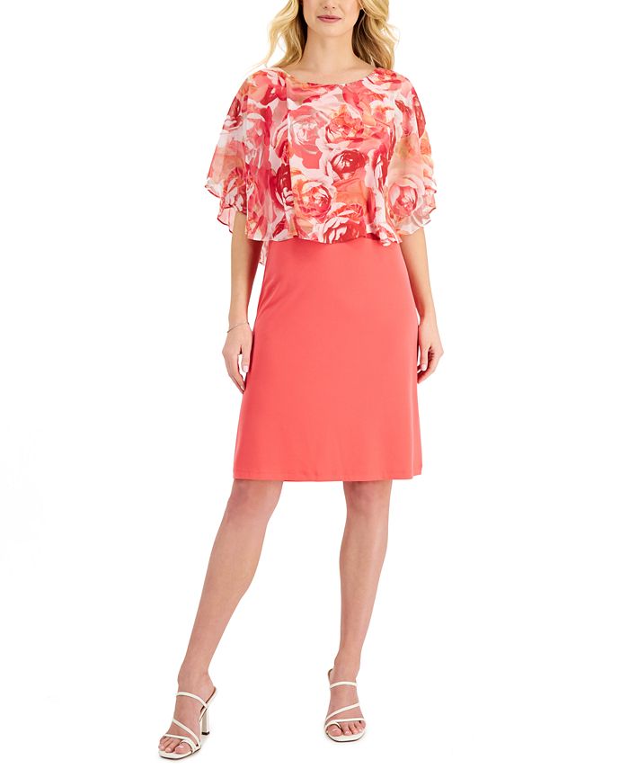 Connected FloralPopover ALine Dress Macy's