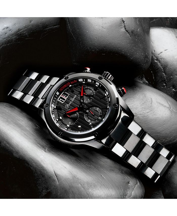 Pierre Laurent - Men's Performance Swiss Chronograph Stainless Steel Bracelet Watch 45mm