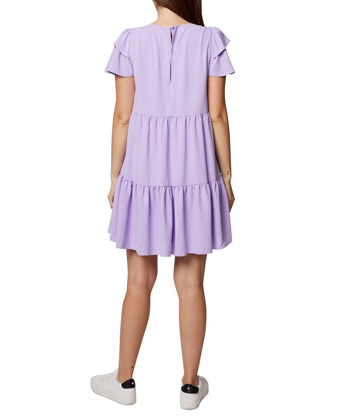 BCBGeneration Ruffled Sleeve Tiered Mini Dress Macy s