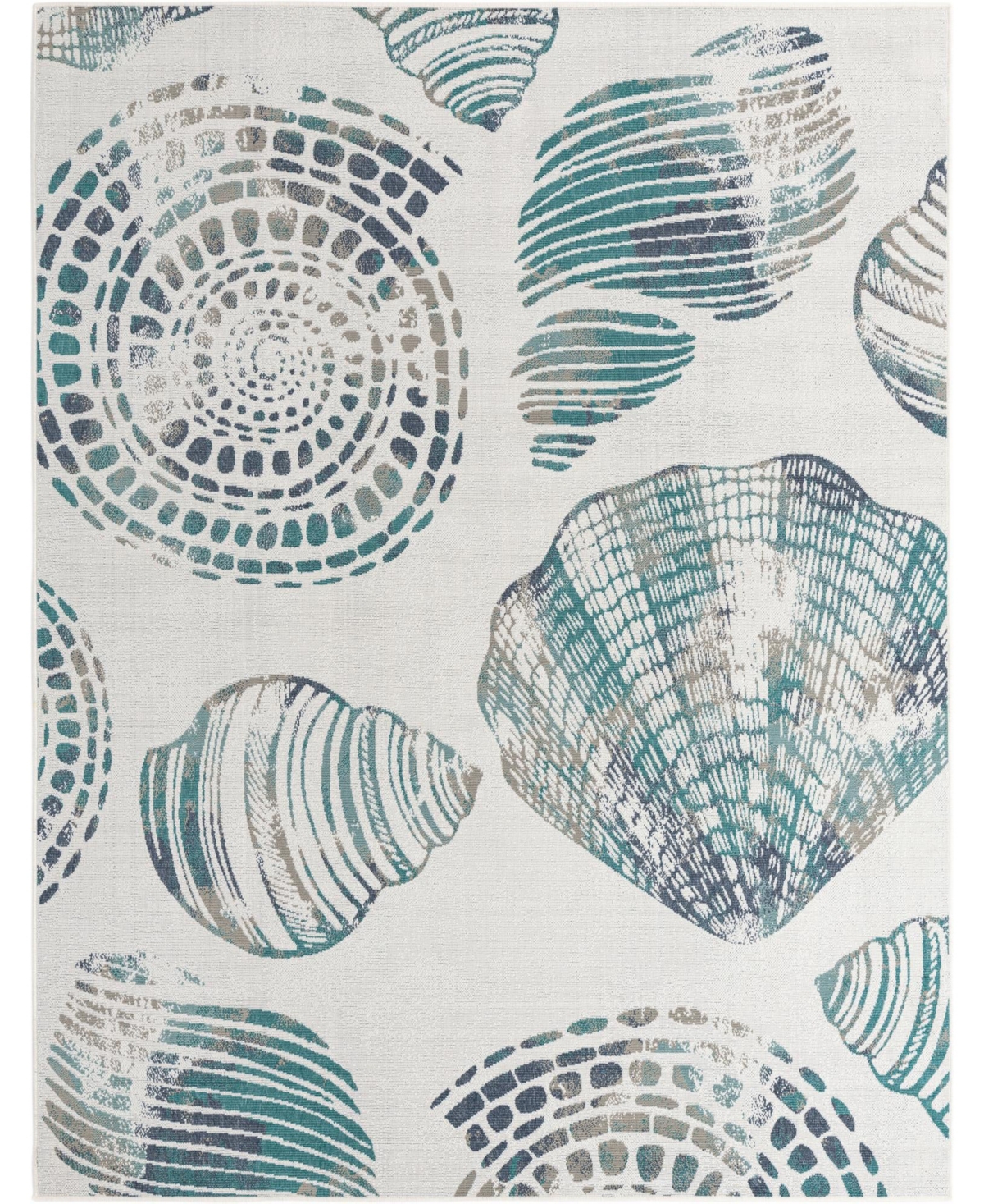 Bayshore Home Outdoor Shore Bodrum 7'10in x 10' Area Rug - Ivory