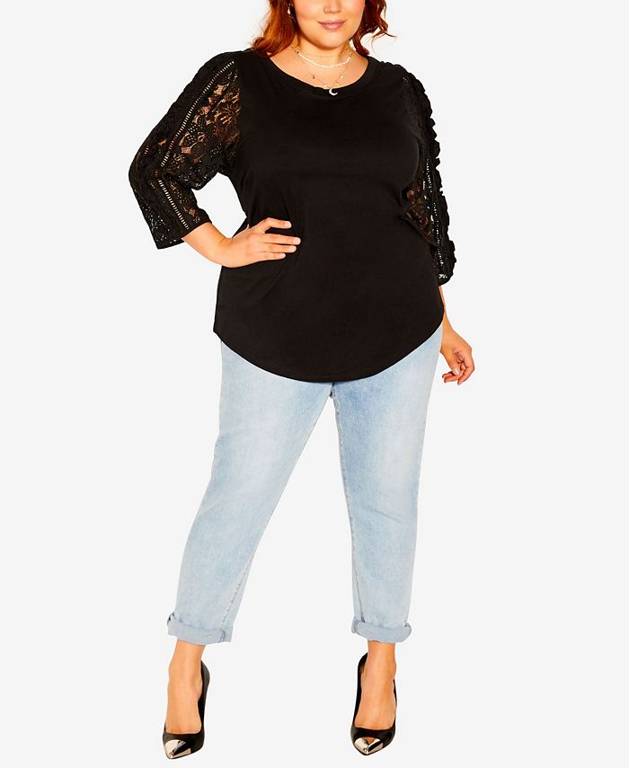 City Chic Trendy Plus Size Soft Bay Top Macy s