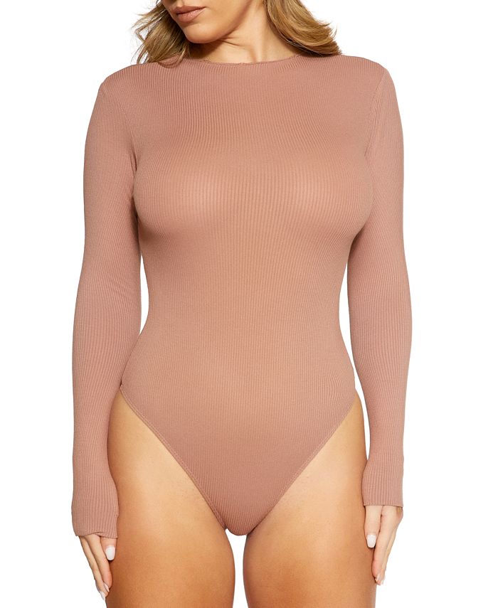 Naked Wardrobe Ribbed Thong Bodysuit - Macy's