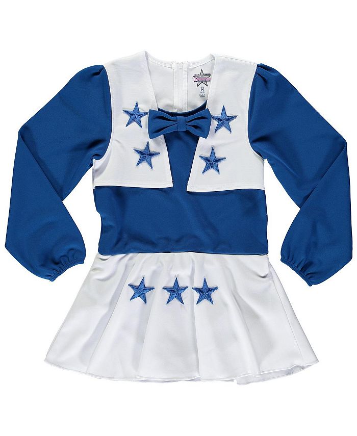 Dallas Cowboys Big Girls Cheer Dress Set - Royal Blue and White - Macy's