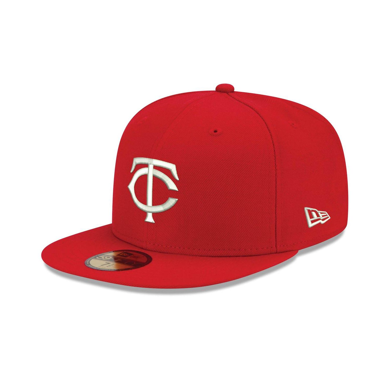 Men's Red Minnesota Twins Logo White 59FIFTY Fitted Hat
