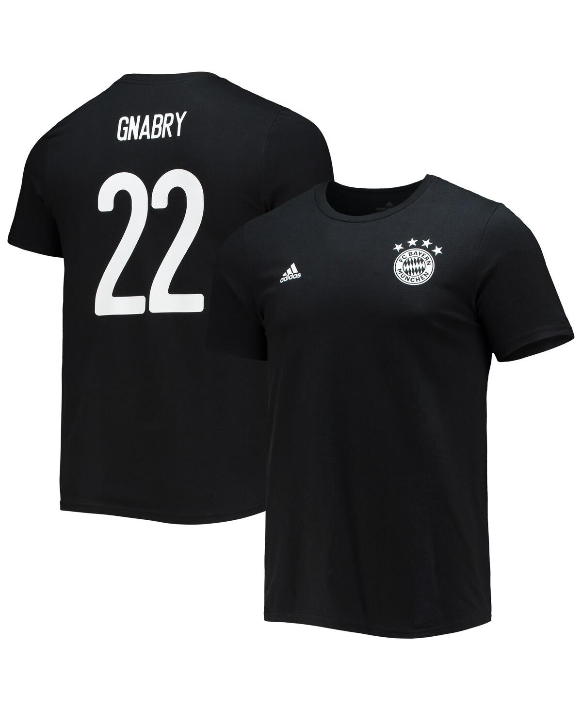 Men's adidas Serge GnabryBayern Munich Amplifier Name and Number T-shirt - Black