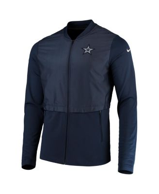 Nike Men's Navy Dallas Cowboys Sideline Elite Hybrid Full-Zip Jacket ...