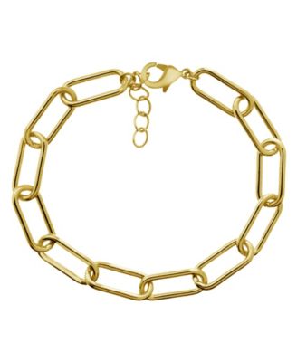 18K Gold Plated or Silver Plated Oval Link Bracelet