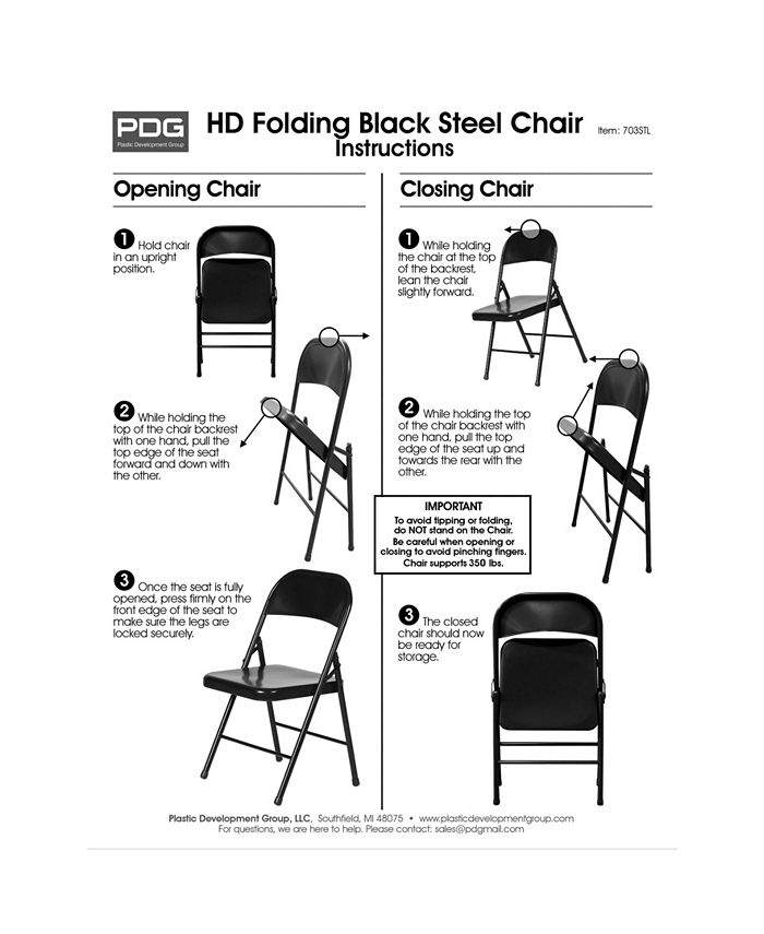 Plastic Development Group Commercial Party Heavy Duty Folding Chair