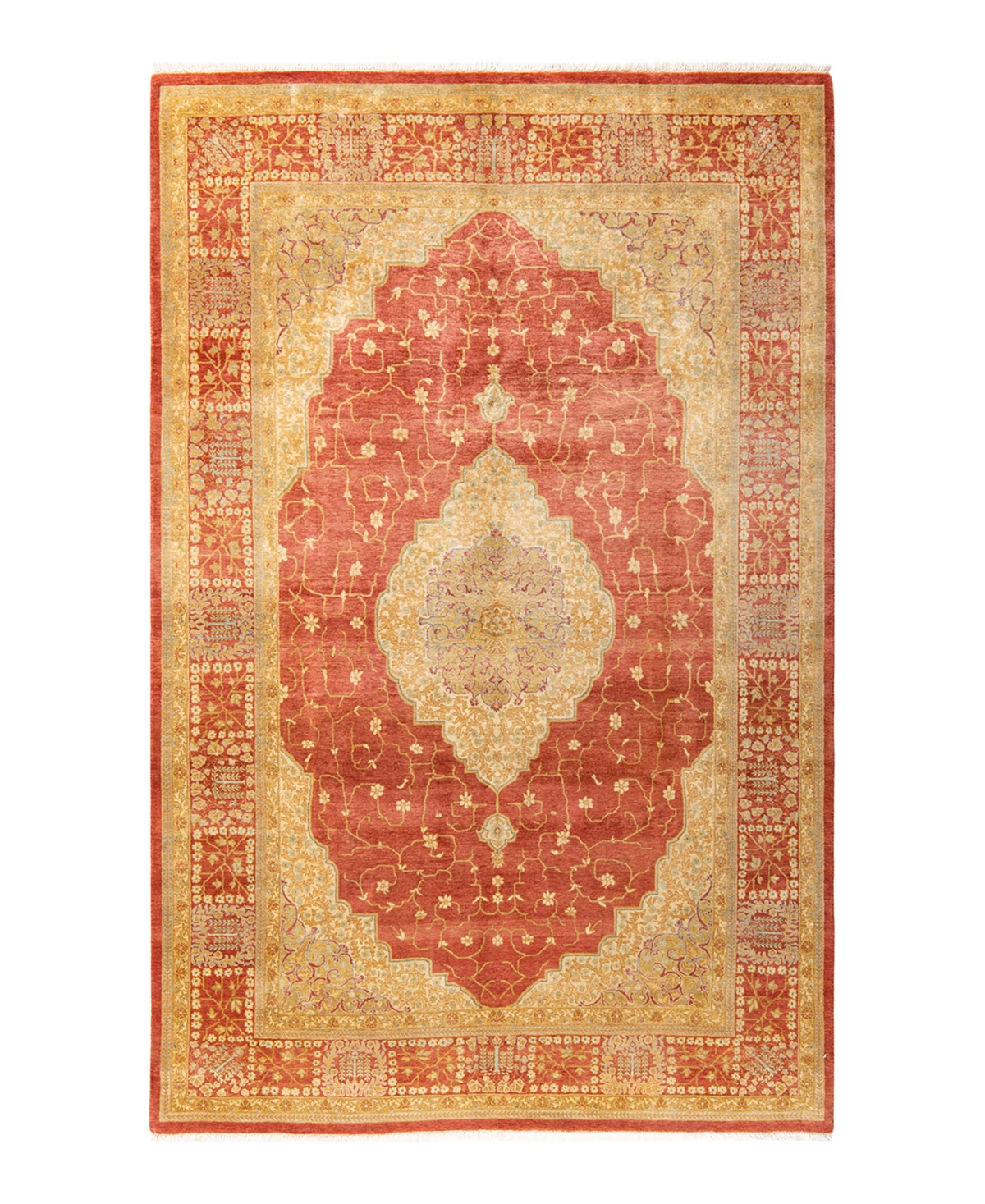 Closeout! Adorn Hand Woven Rugs Mogul M12946 6'1in x 9'6in Area Rug - Orange