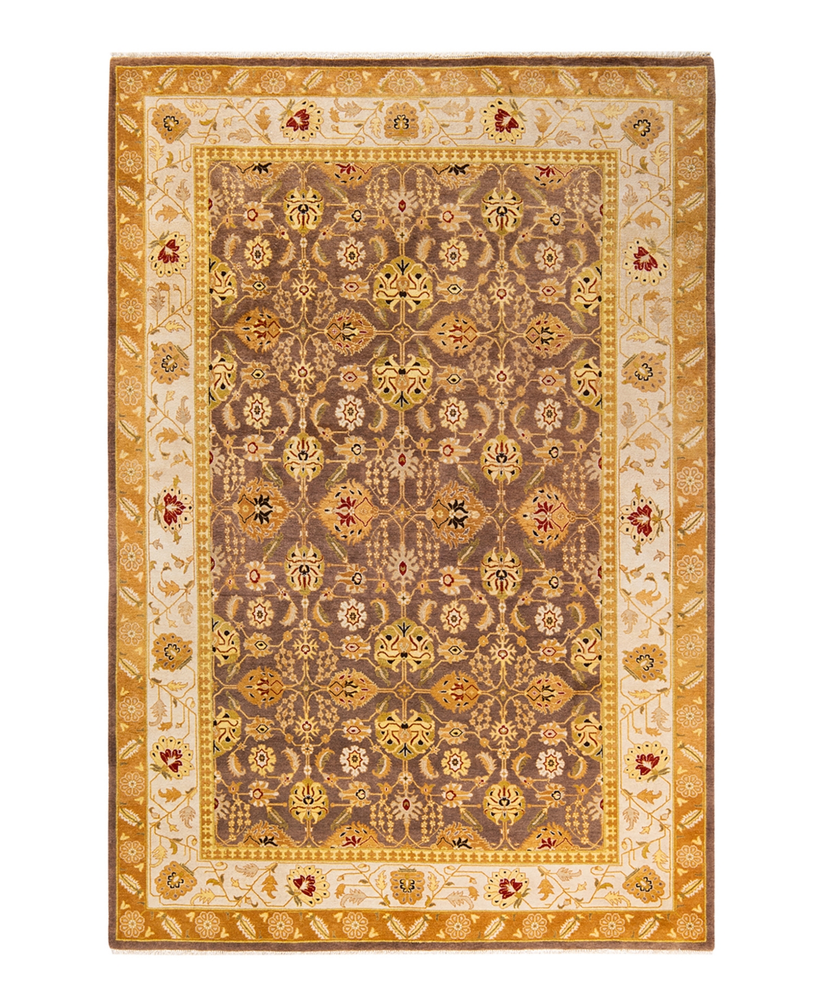 Closeout! Adorn Hand Woven Rugs Mogul M140301 6'2in x 9'2in Area Rug - Brown