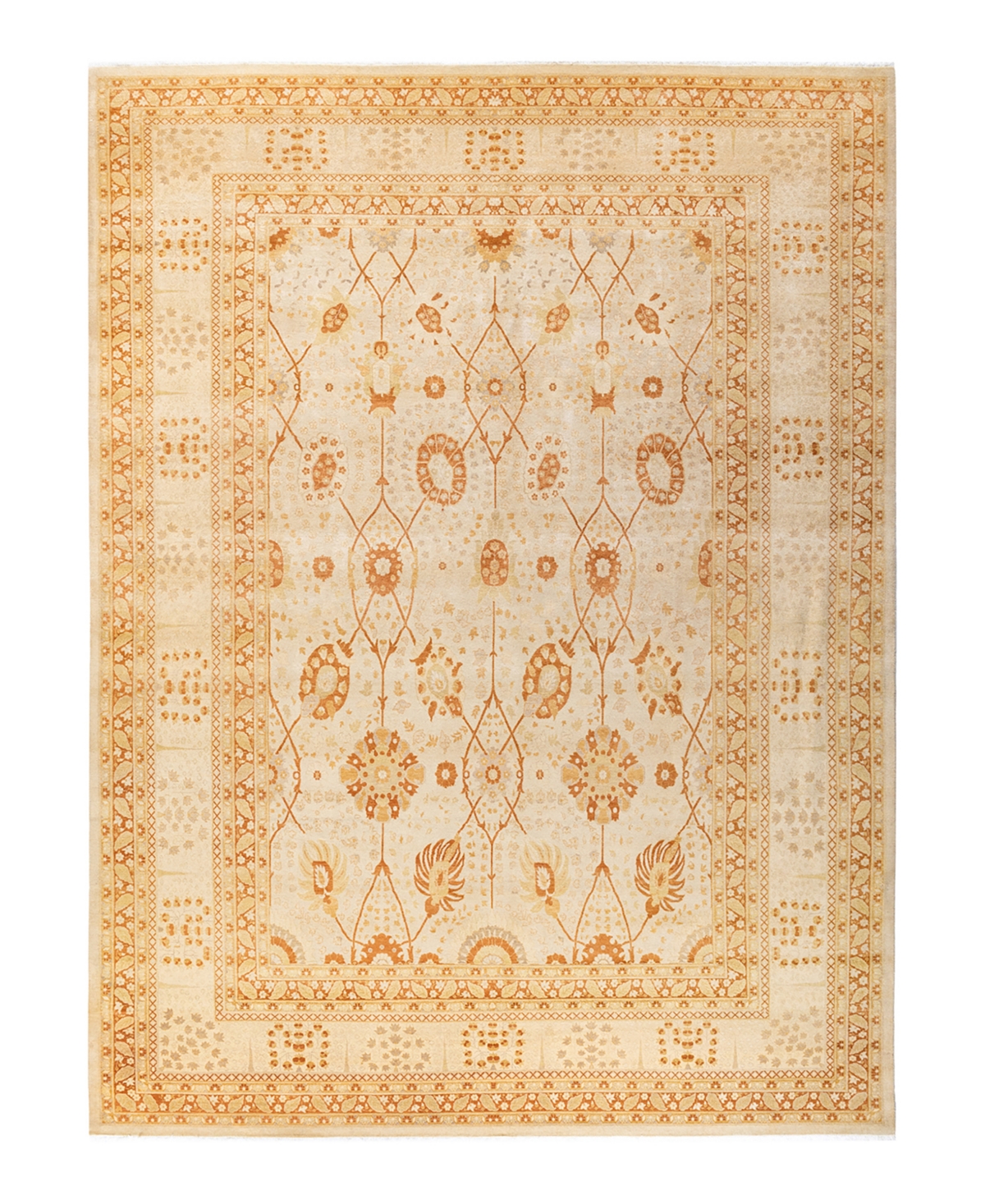 Closeout! Adorn Hand Woven Rugs Mogul M1602 9'3in x 12'9in Area Rug - Ivory