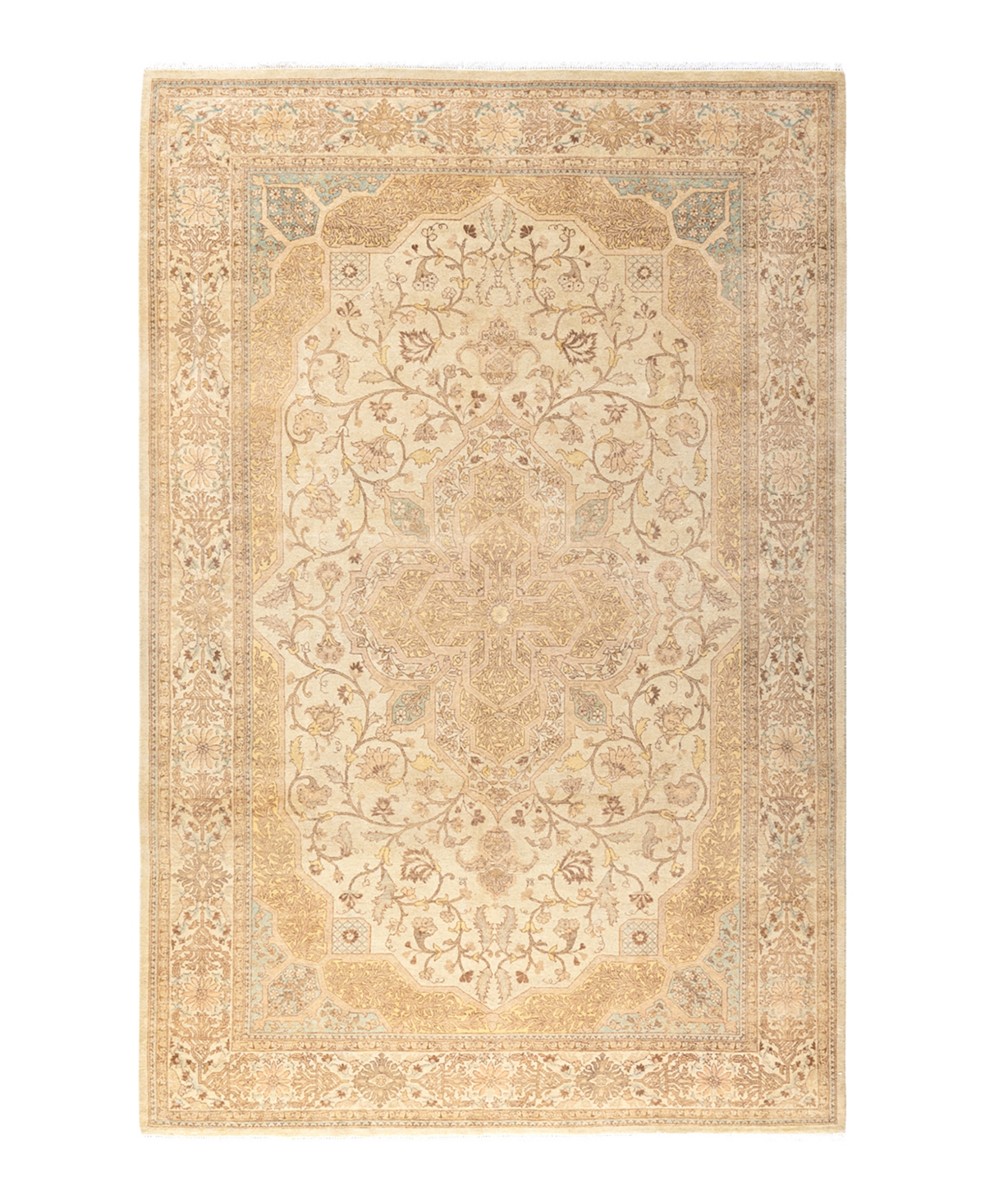 Closeout! Adorn Hand Woven Rugs Mogul M16027 6'1in x 9'5in Area Rug - Ivory