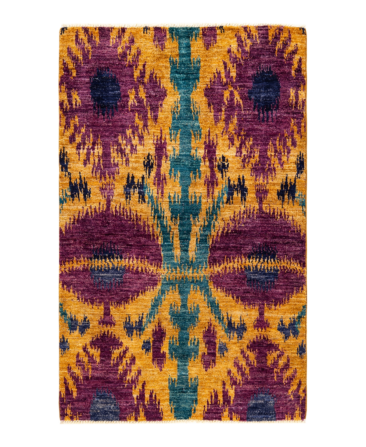 Adorn Hand Woven Rugs Modern M16377 4' x 6'2in Area Rug - Yellow