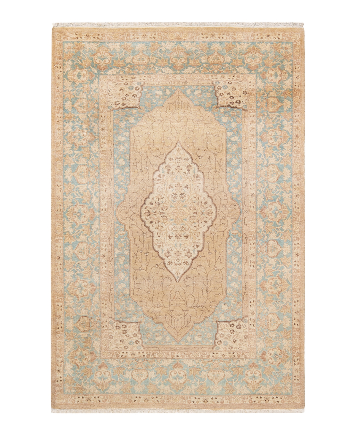 Closeout! Adorn Hand Woven Rugs Mogul M15896 4'1in x 6'4in Area Rug - Yellow