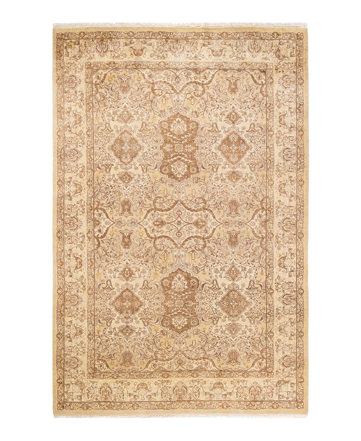 Closeout! Adorn Hand Woven Rugs Mogul M158368 5'1in x 8' Area Rug - Yellow