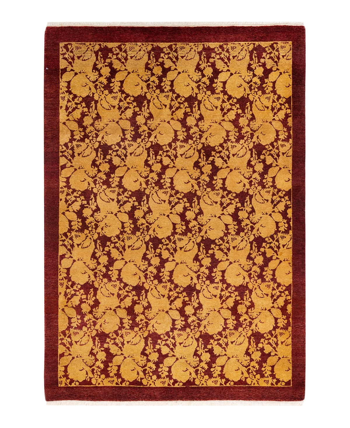 Closeout! Adorn Hand Woven Rugs Mogul M16226 4'2in x 6'2in Area Rug - Red