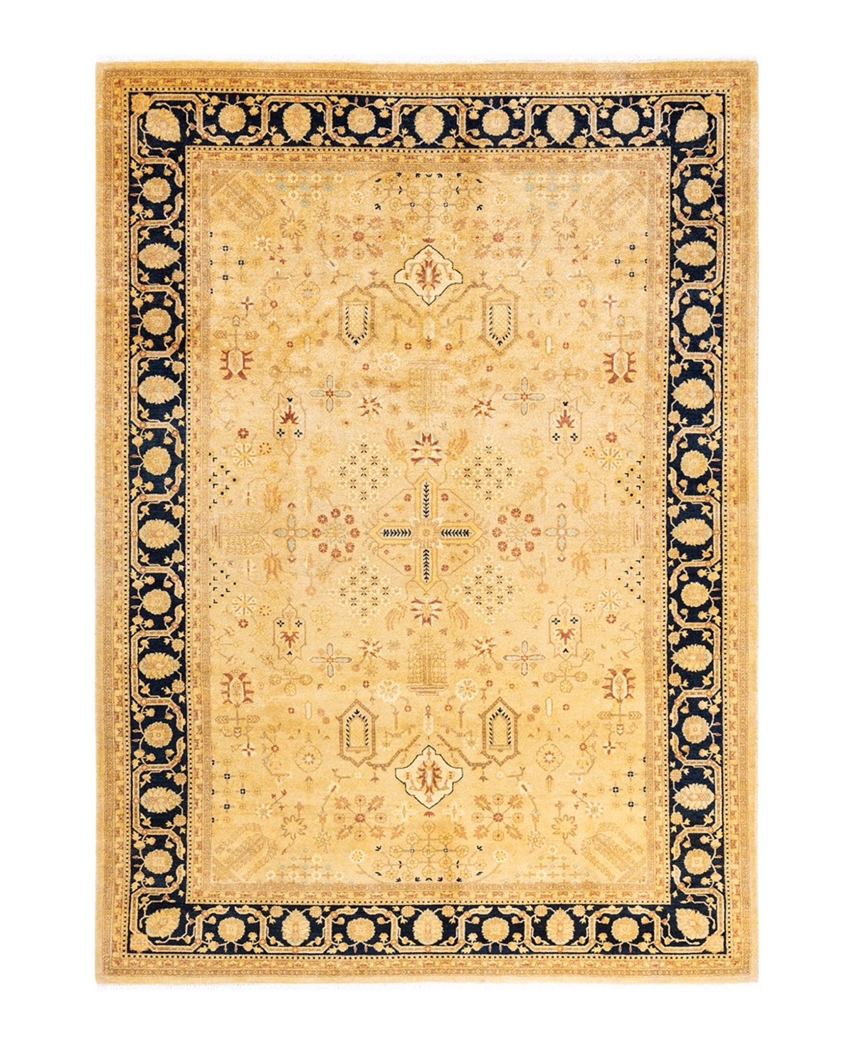 Closeout! Adorn Hand Woven Rugs Mogul M1399 6'2in x 8'10in Area Rug - Yellow
