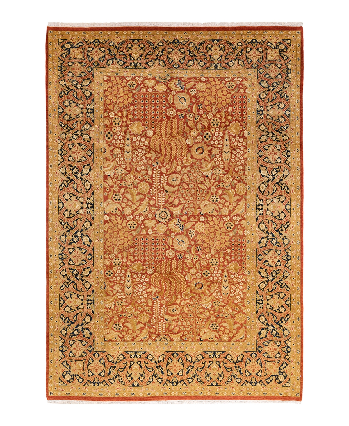 Closeout! Adorn Hand Woven Rugs Mogul M1225 6'2in x 9'2in Area Rug - Orange