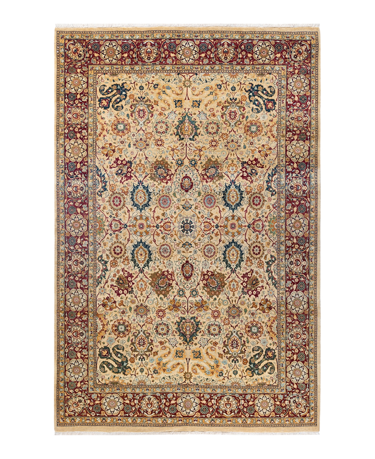 Closeout! Adorn Hand Woven Rugs Mogul M1405 6'1in x 9'6in Area Rug - Yellow