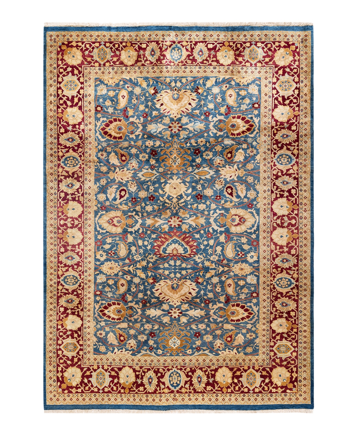 Closeout! Adorn Hand Woven Rugs Mogul M11814 6'2in x 8'10in Area Rug - Blue