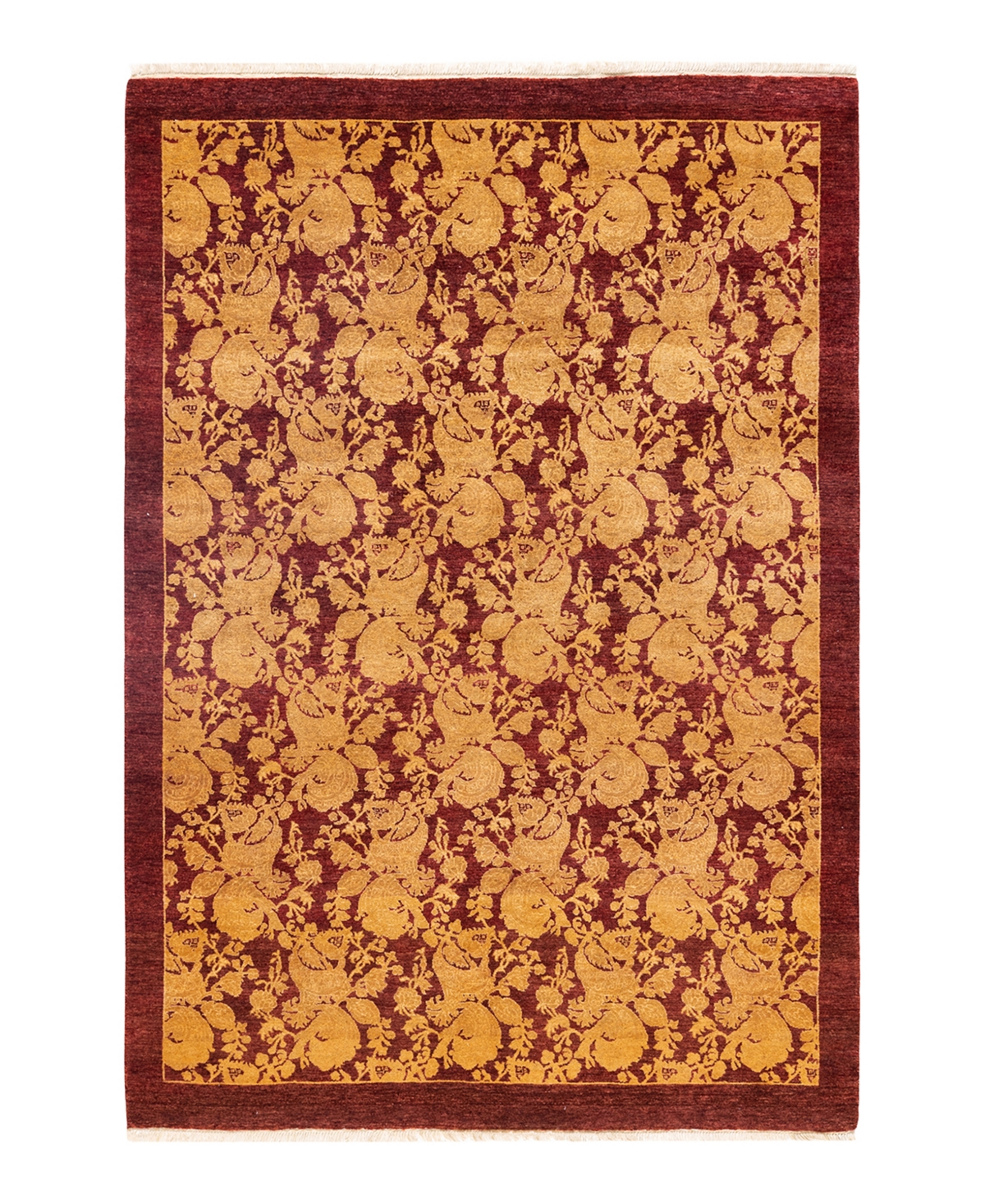 Closeout! Adorn Hand Woven Rugs Mogul M1593 4'2in x 6' Area Rug - Red