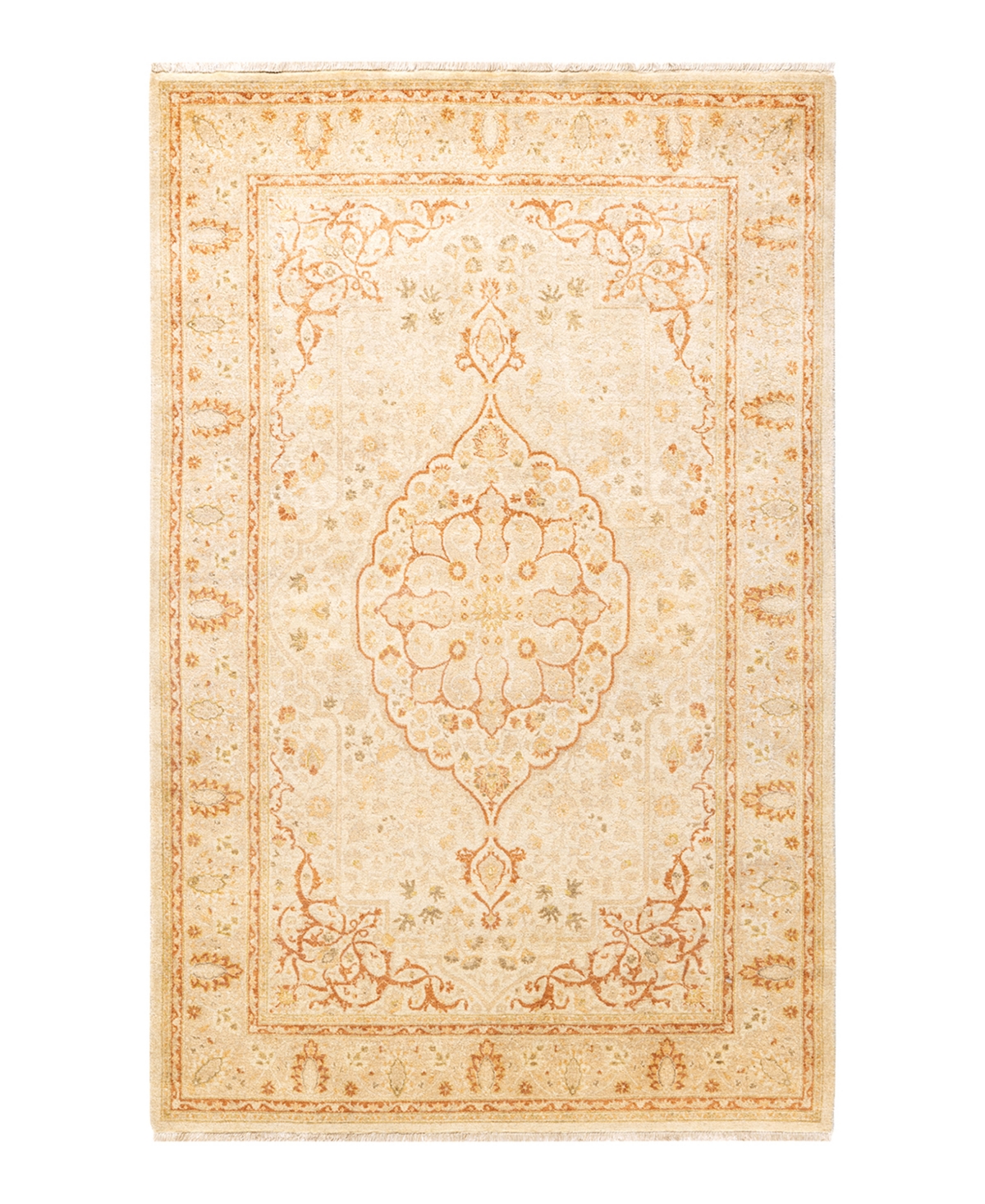 Closeout! Adorn Hand Woven Rugs Mogul M1503 4'1in x 6'5in Area Rug - Ivory
