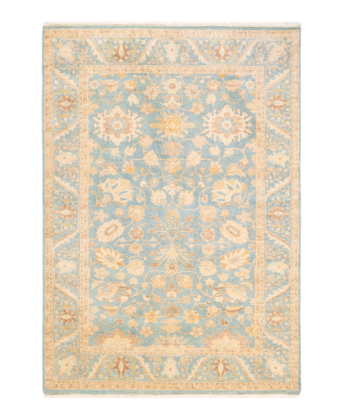 Closeout! Adorn Hand Woven Rugs Mogul M16263 4'4in x 6'3in Area Rug - Mist