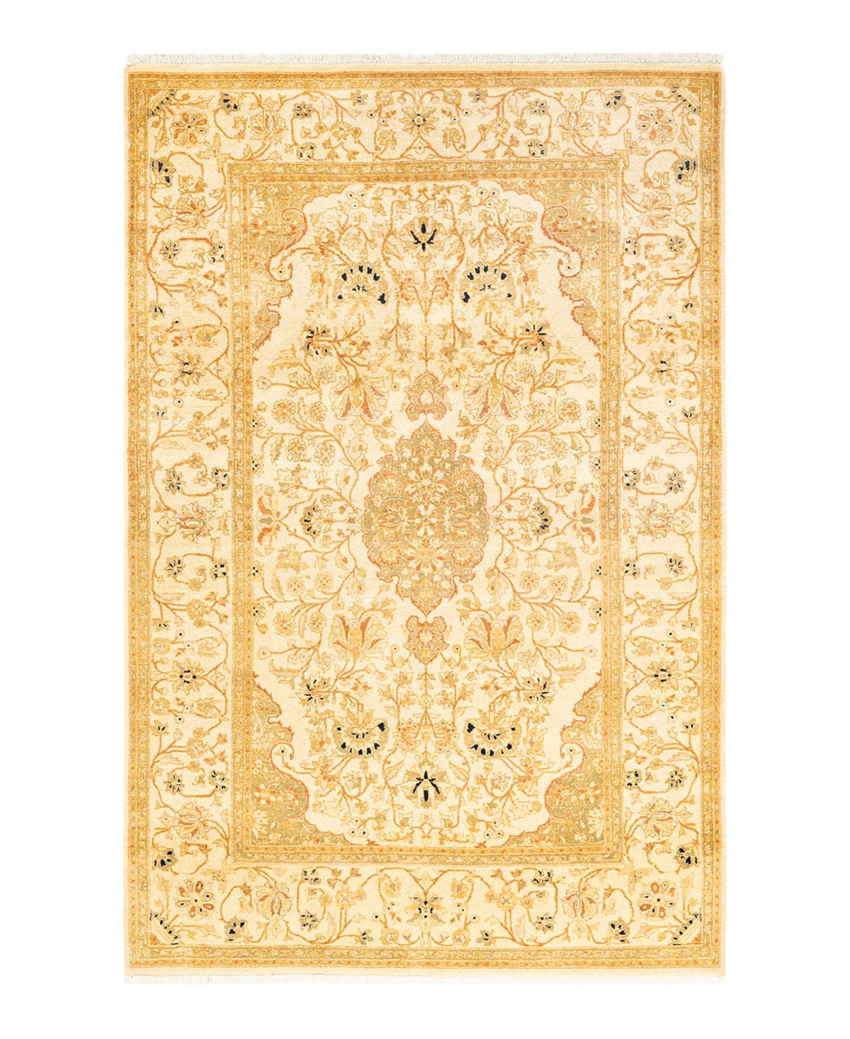 Closeout! Adorn Hand Woven Rugs Mogul M150338 4'1in x 6'5in Area Rug - Ivory