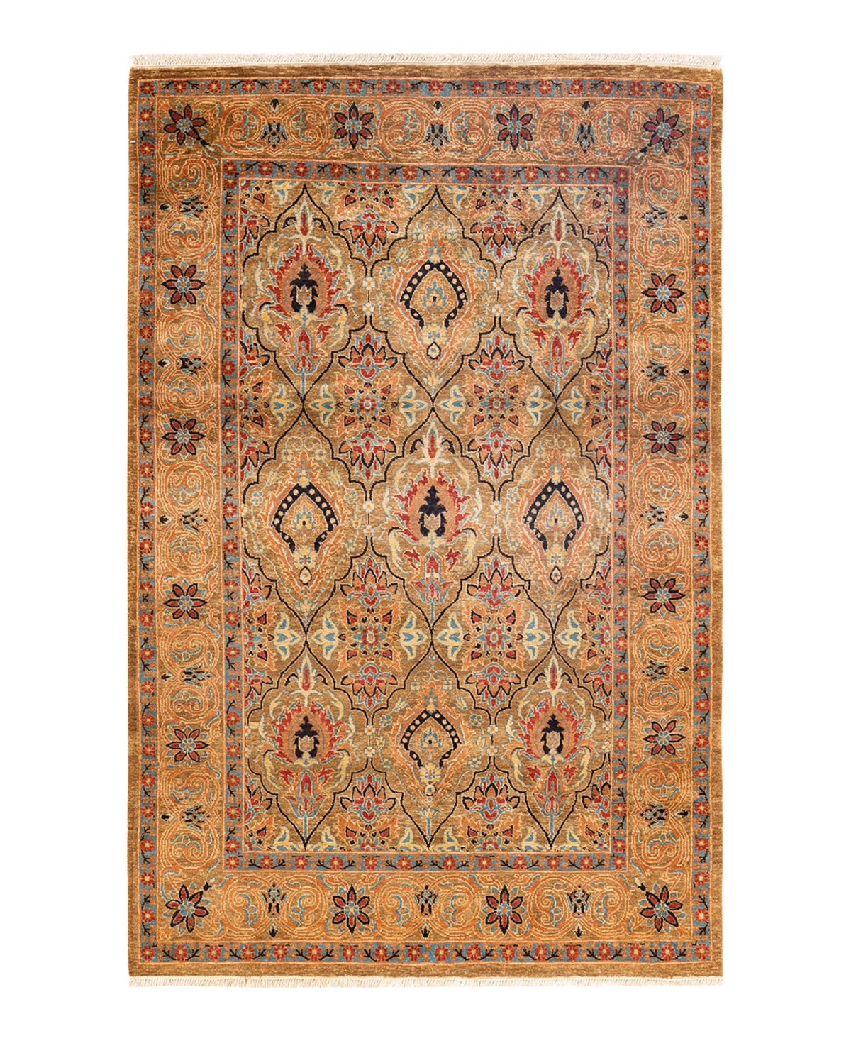 Closeout! Adorn Hand Woven Rugs Mogul M1462 4'1in x 6'4in Area Rug - Yellow