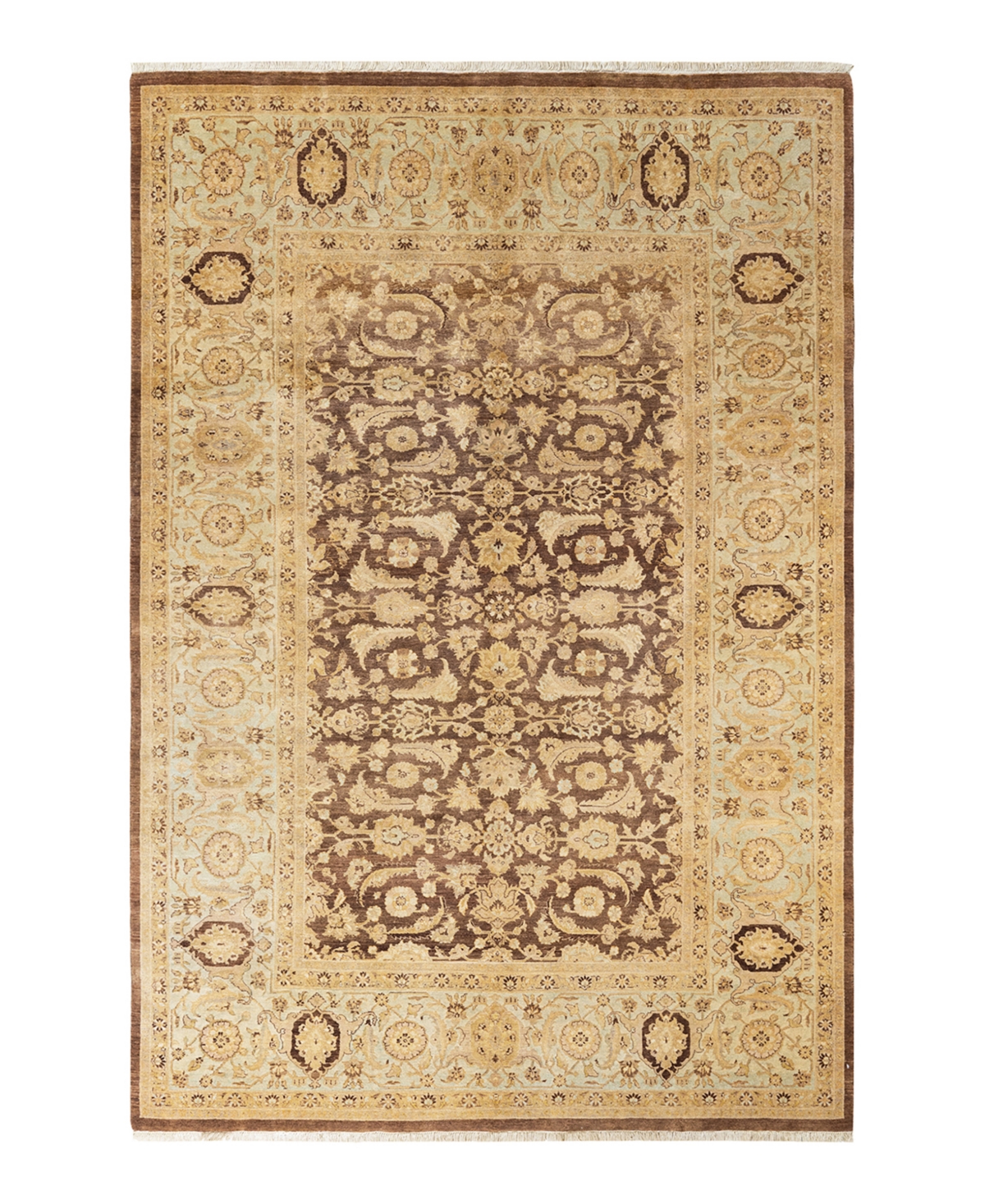 Closeout! Adorn Hand Woven Rugs Mogul M149487A 6'1in x 9'1in Area Rug - Brown