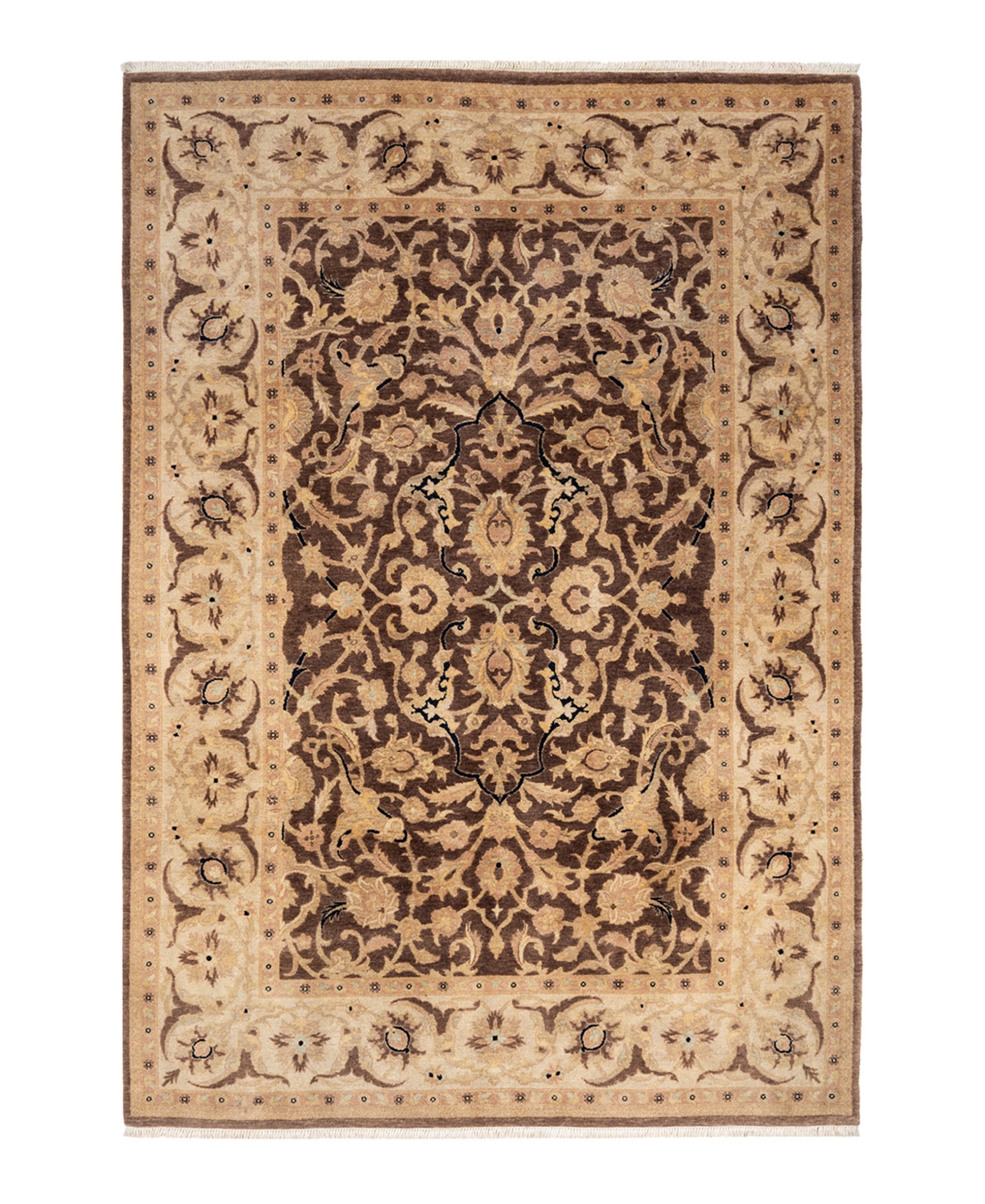 Closeout! Adorn Hand Woven Rugs Eclectic M142036 6'2in x 9'3in Area Rug - Brown