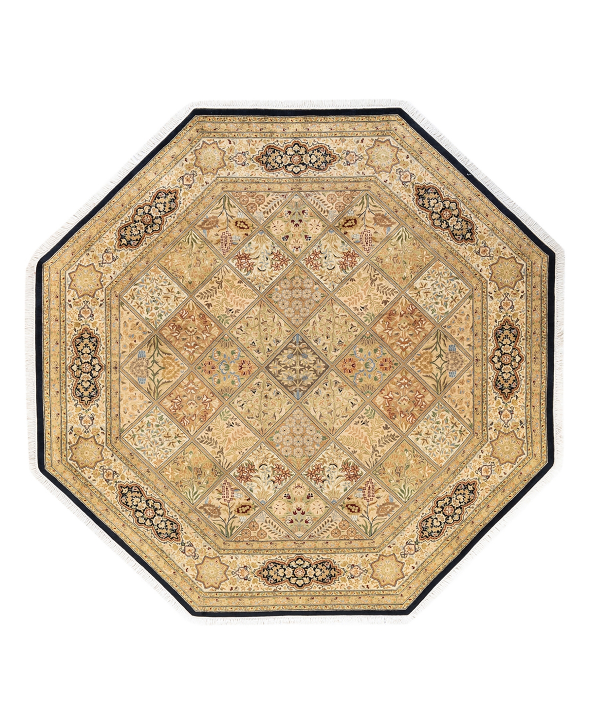 Closeout! Adorn Hand Woven Rugs Mogul M151925 7'1in x 7'1in Octagon Area Rug - Brown