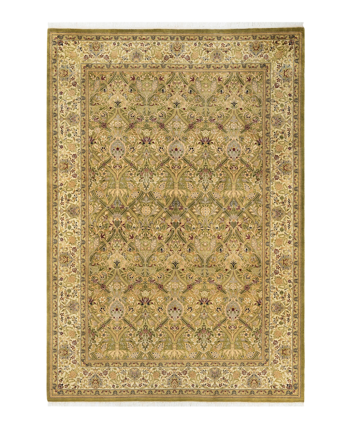 Closeout! Adorn Hand Woven Rugs Mogul M1450 6'1in x 9'1in Area Rug - Green